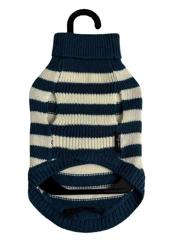 Pull « for Sail » blanc rayé bleu - Alter Ego - Martin Sellier
