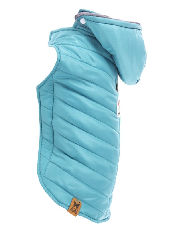 Doudoune à capuche bleu turquoise collection « Flocon » - Martin Sellier