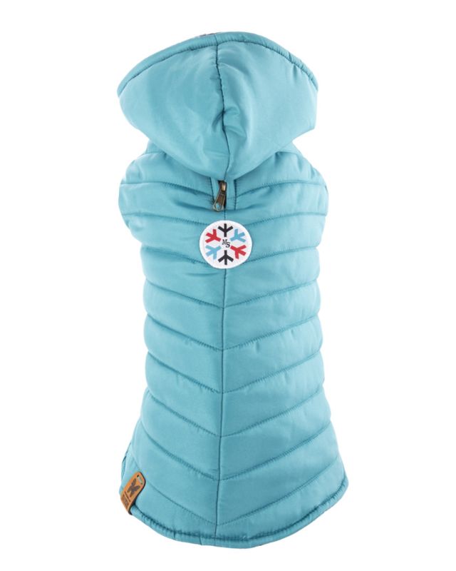 Doudoune à capuche bleu turquoise collection « Flocon » - Martin Sellier