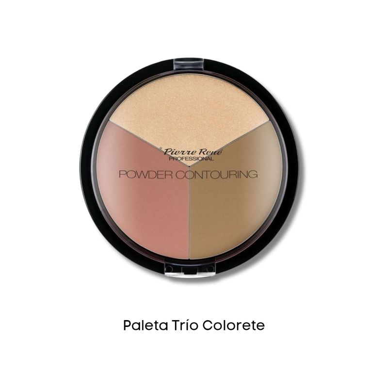 Paleta trío perfecto: Contorno, colorete e iluminador