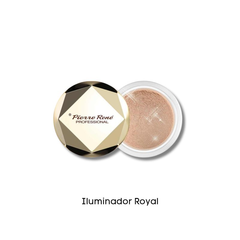 Iluminador Royal en polvo suelto para rostro y cuerpo