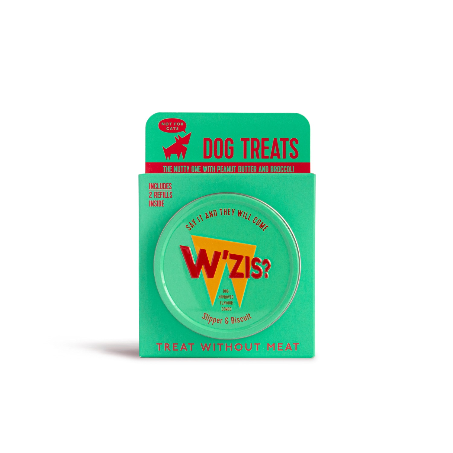 W'Zis Slipper & Biscuit Dog Treats - Tin & Refills (Vegan)