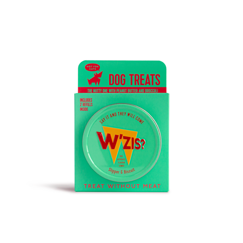 W'Zis Slipper & Biscuit Dog Treats - Tin & Refills (Vegan)