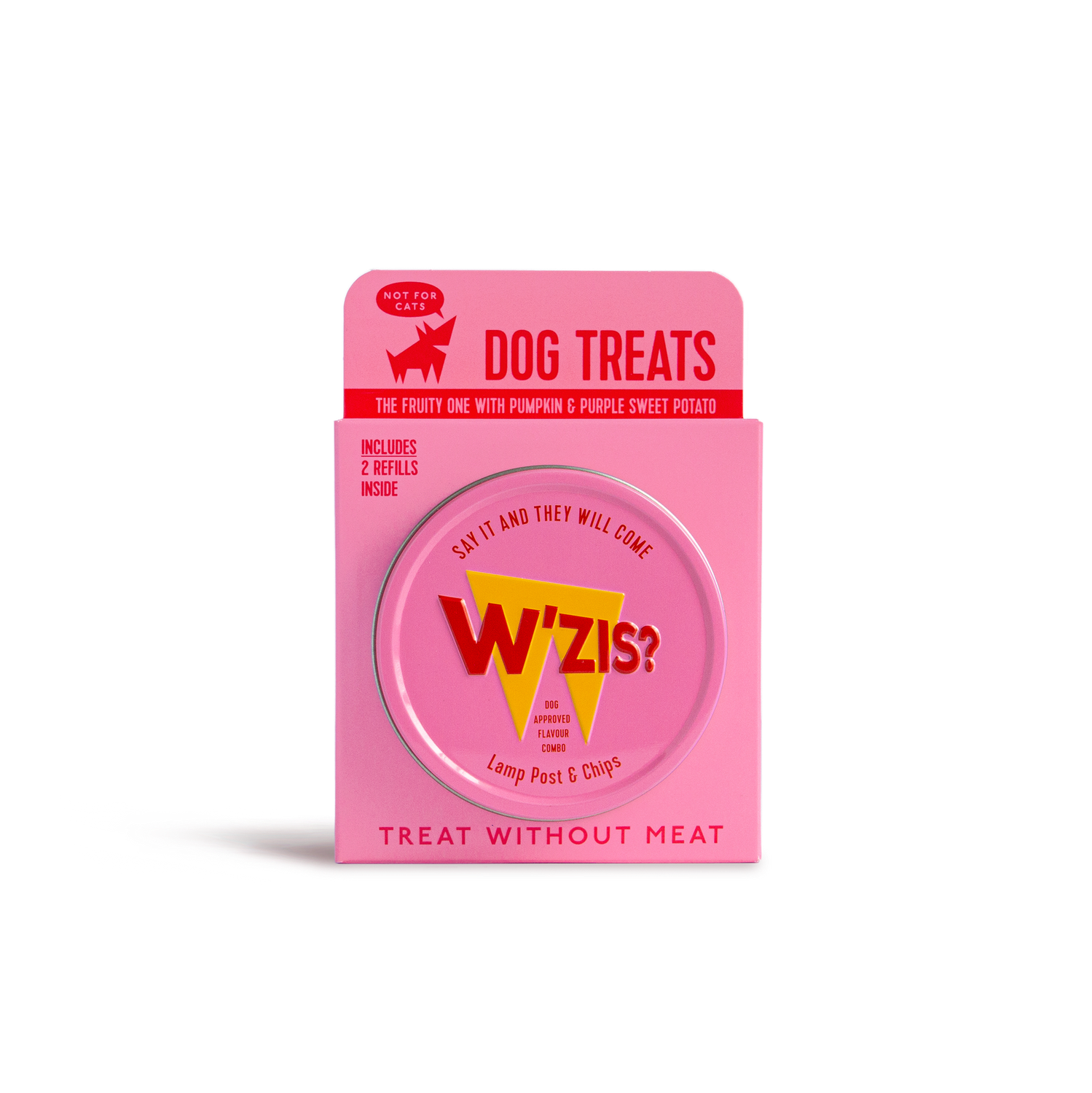 W'Zis Lamp Post & Chips Dog Treats -  Tin & Refills - (Vegan)