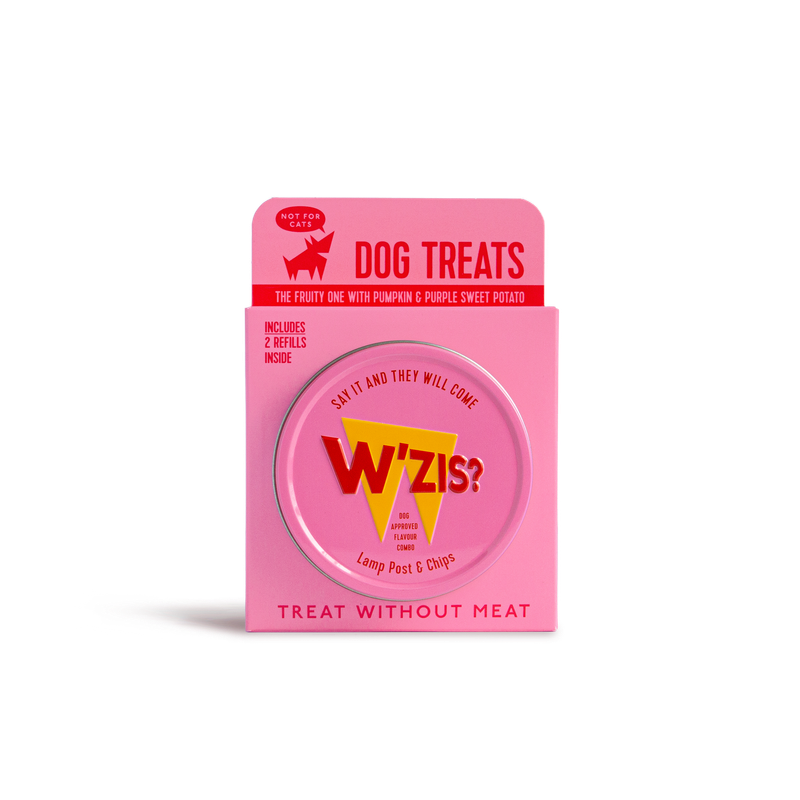 W'Zis Lamp Post & Chips Dog Treats -  Tin & Refills - (Vegan)