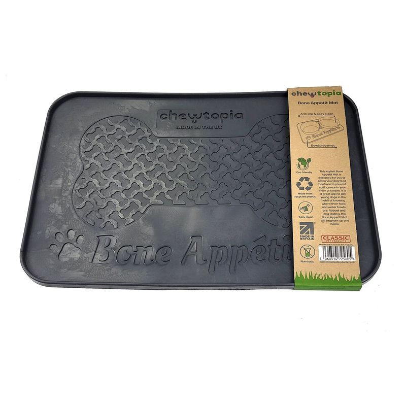 Classic Chewtopia Bone Appetit Mat Grey