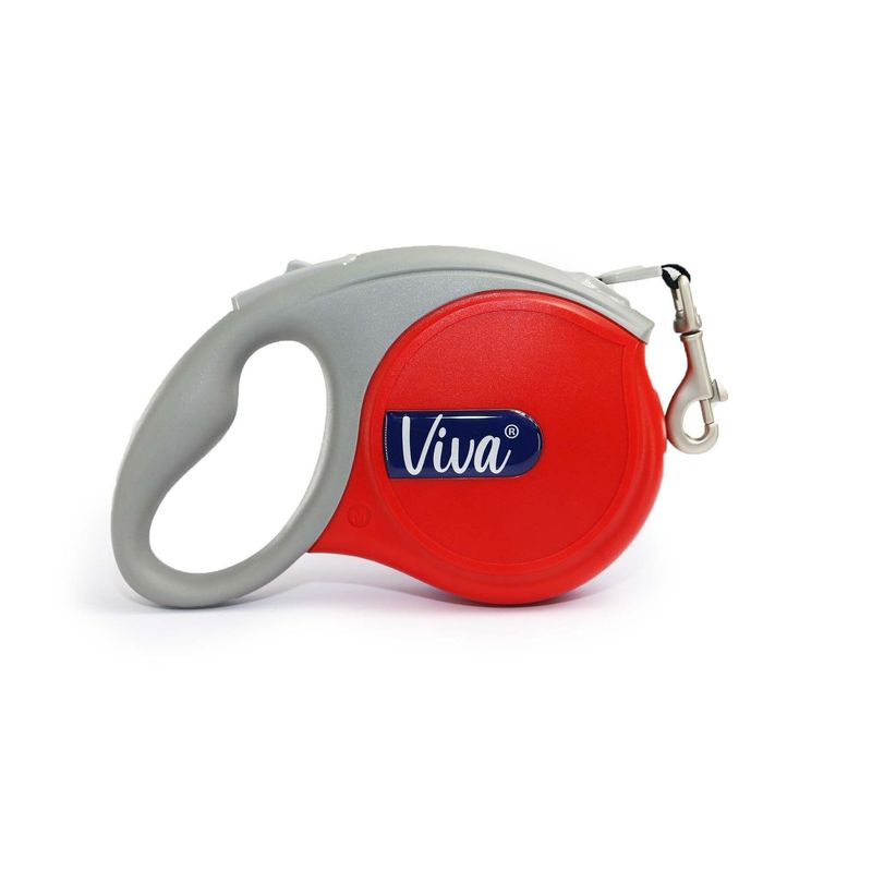 Ancol Viva Retractable Tape Dog Lead Red Medium 5m