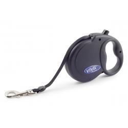 Ancol Viva 5m Extendable Lead - Black/Large