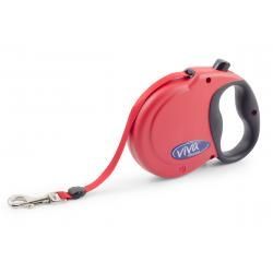 Ancol Viva 5m Extendable Lead Red/Medium