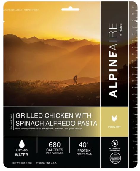Alpineaire - Grilled Chicken w/Spinach Alfredo Pasta