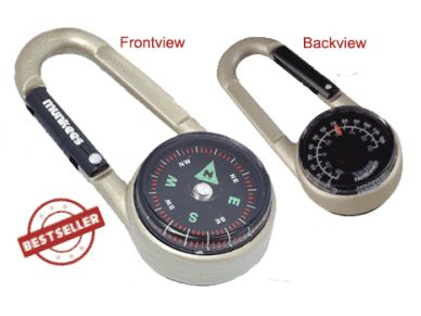 Munkees - Carabiner Compass with Thermometer