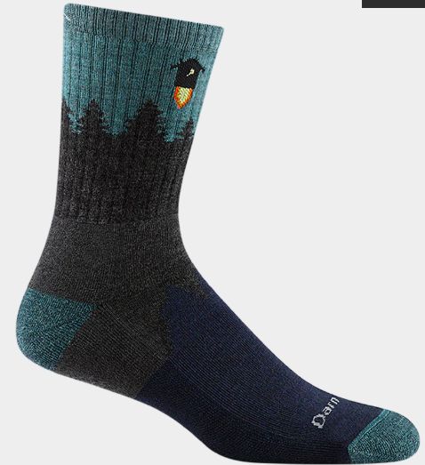 Darn Tough - Men's Hike/Trek - Number 2, Micro Crew, Midweight w/cushion, Color: Grey, Size: Medium