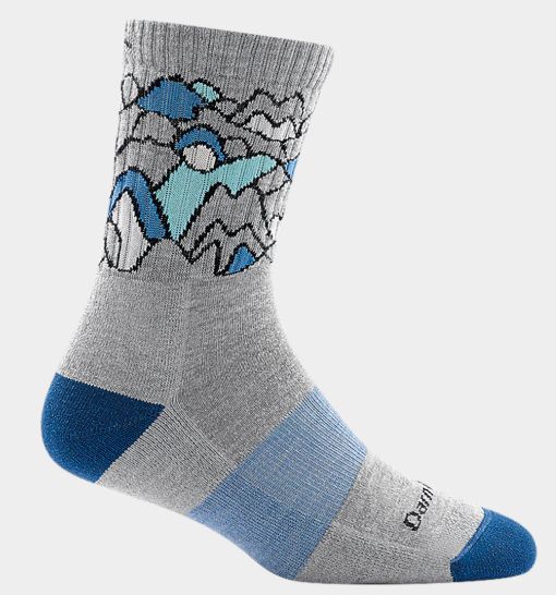 Darn Tough - Women's Hike/Trek - Coolmax - Overlook, Micro Crew, Mid Cushion *disc*, Colour: Light Grey, Size: Large