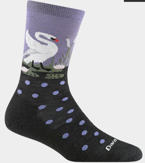 Darn Tough - Women's Lifestyle - Wild Life, Crew, Lightweight w/Cushion - 6105, Colour: Charcoal *disc*, Size: Medium