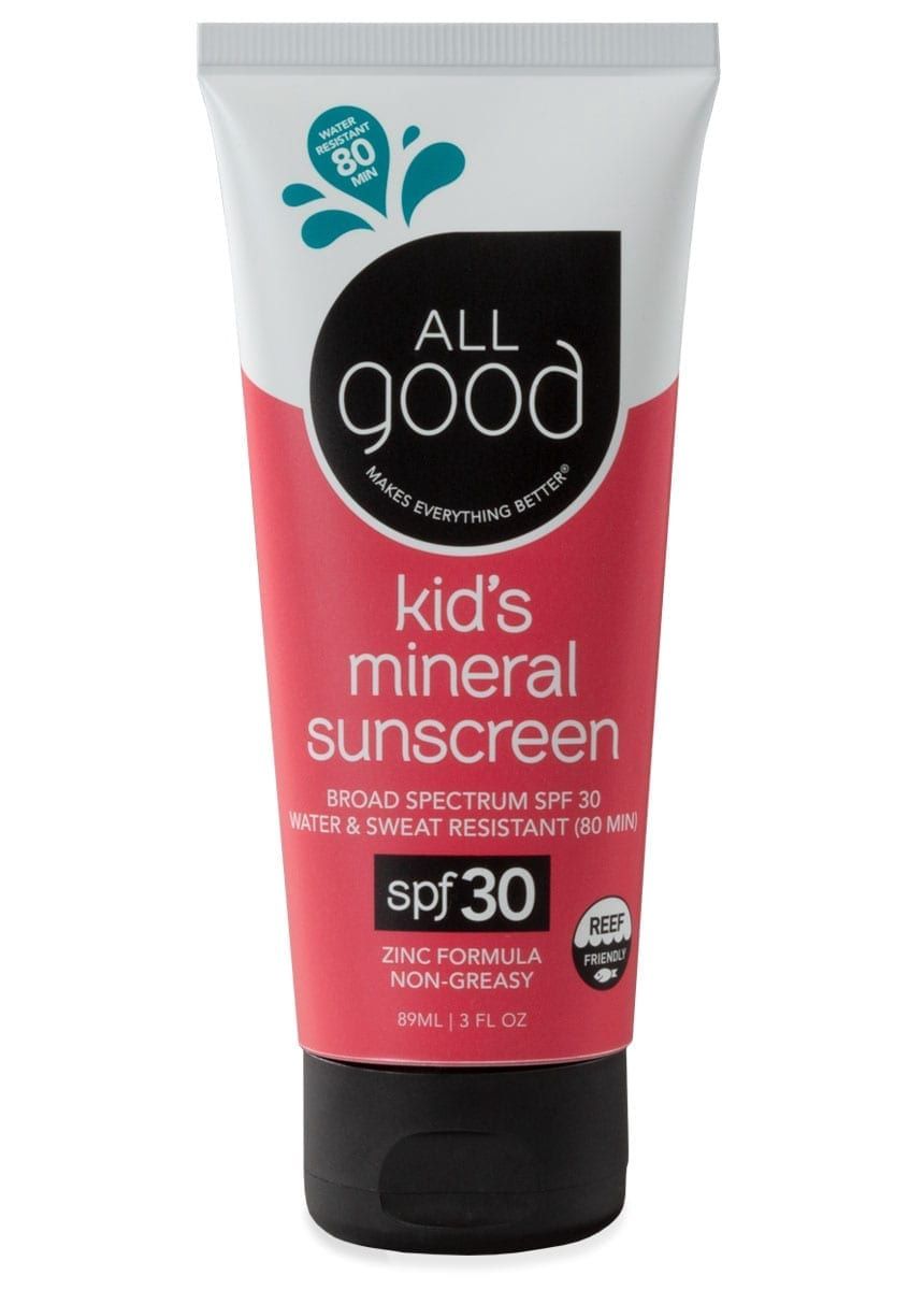All Good - Kids Sunscreen Lotion, SPF 30, 3oz Tube