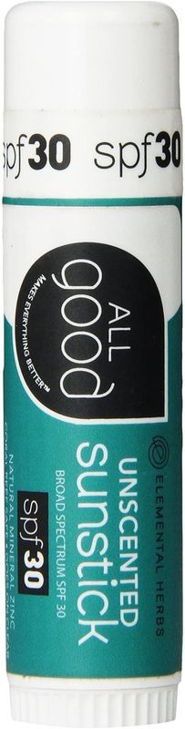 All Good - Unscented Sunstick, SPF 30, .6oz