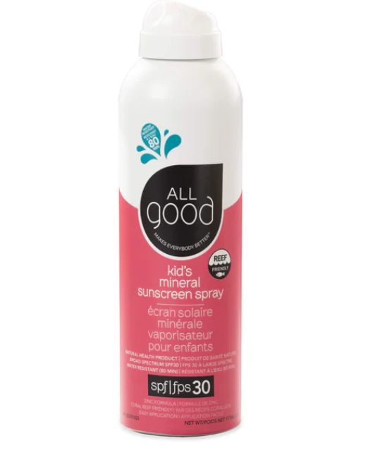 All Good - Kids Mineral sunscreen spray, SPF 30, 6oz/177ml