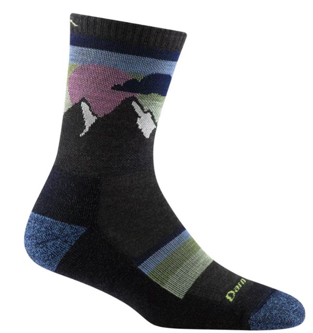 Darn Tough - Women's Hike/Trek - Micro Crew, Lightweight, Cushion - Sunset Ledge - 5005, Colour: Charcoal *disc*, Size: Large