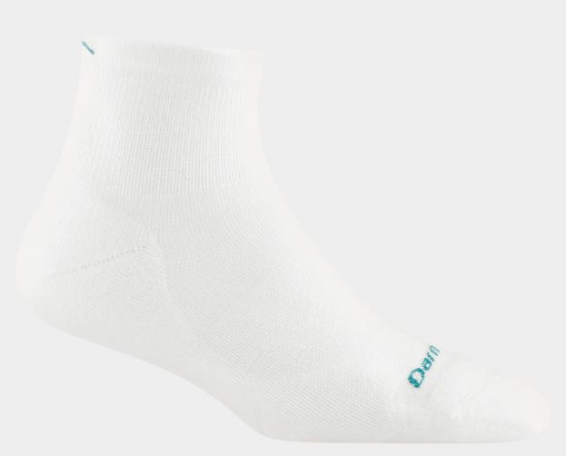 Darn Tough - Women's Run - 1/4, Ultra-Lightweight w/Cushion - 1048, Colour: White, Size: Large
