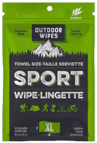 Outdoor Wipes, Scent: Eucalyptus, Size: XL