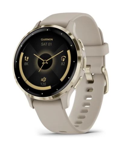 Garmin - Venu 3S Watch - GPS &amp; Wifi, Colour: French Grey &amp; Soft Gold