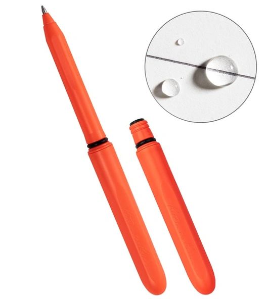Rite in the Rain - All-Weather Pocket Pen - Black Ink (2 Pack), Colour: Orange