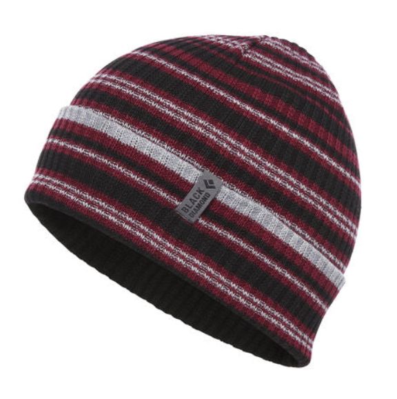 Black Diamond - Cardiff Beanie     *disc*, Colour: Bordeaux-Gray Strip