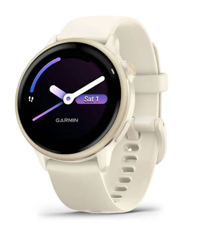 Garmin - Vivoactive 6, GPS, Bone/Lunar Gold WW