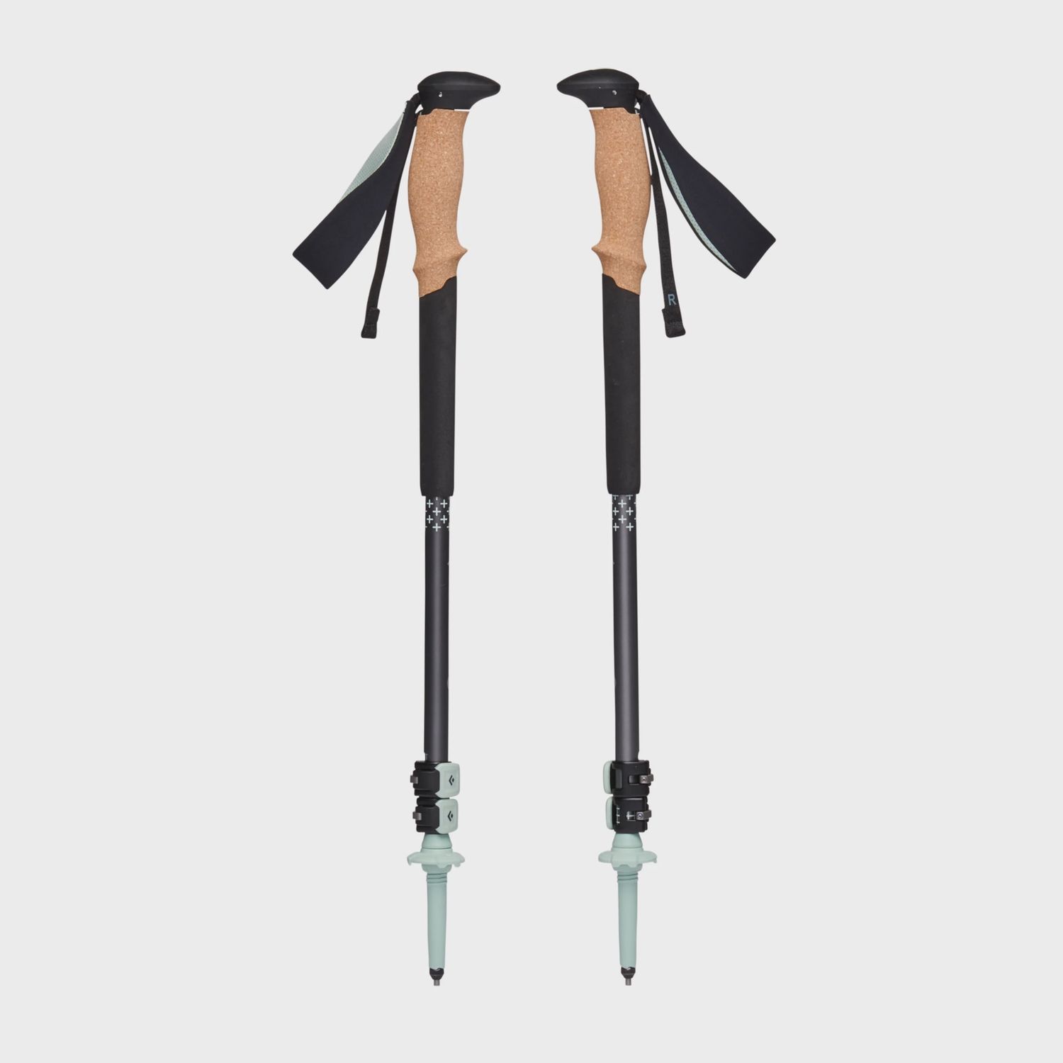 Black Diamond - Pursuit Trekking Poles, Colour: Charcoal/Foam Green, Size: Med/Large