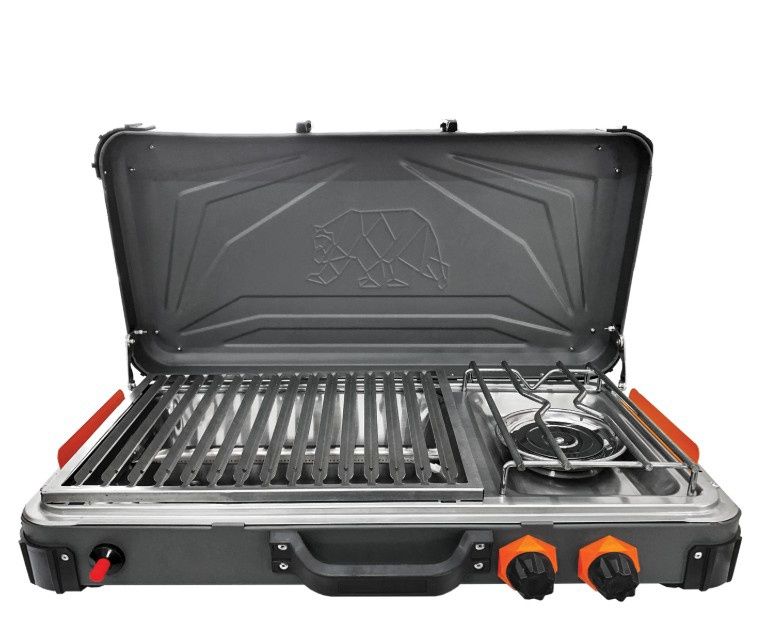 Kuma - Grill &amp; Burner Propane Stove, Graphite/Orange