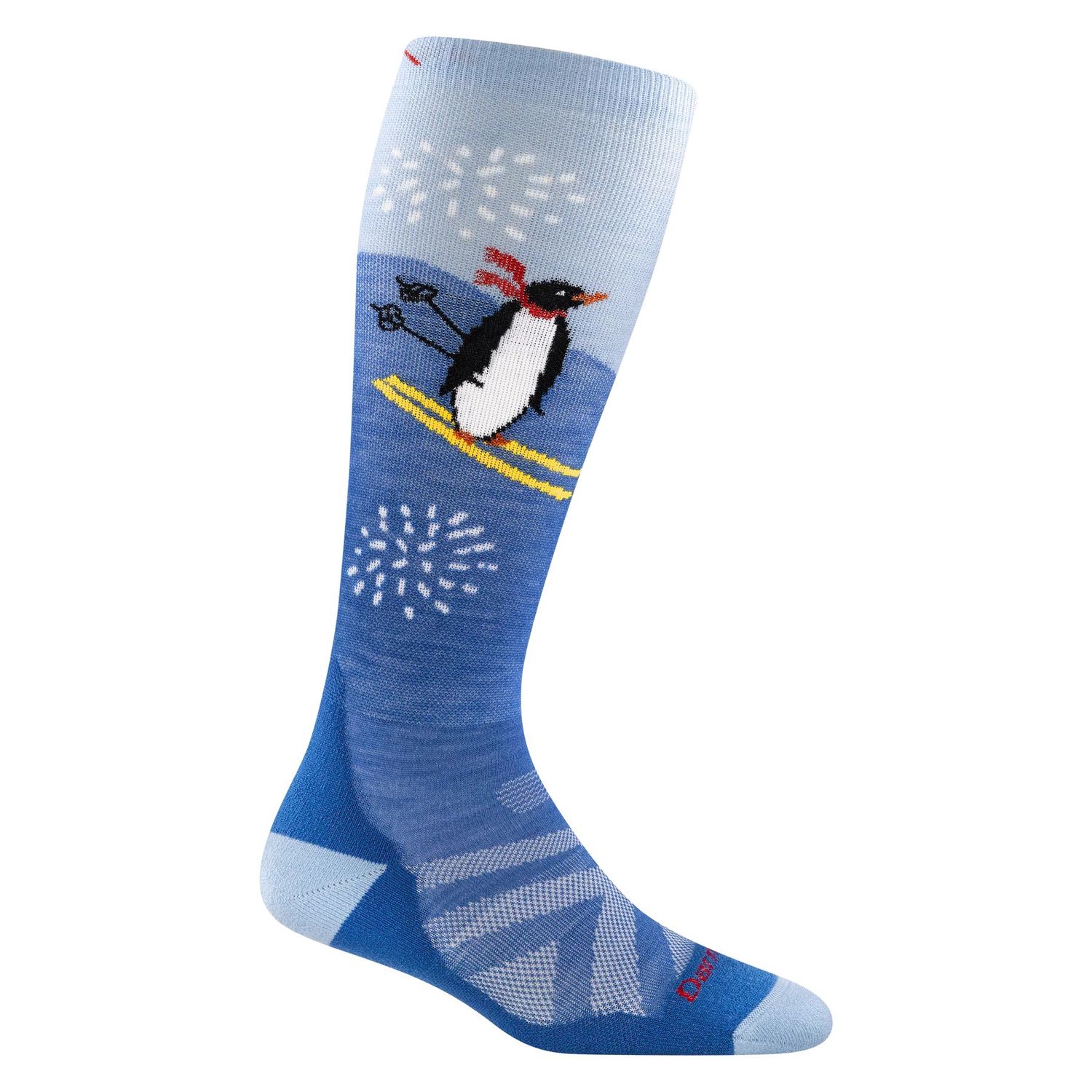 Darn Tough - Junior's Snow - Penguin Peak, OTC Midweight w/ Cushion - 3808, Colour: Stellar, Size: Medium