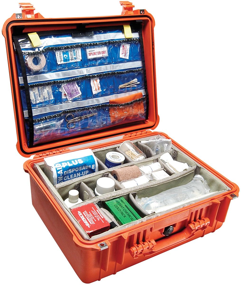 Pelican - 1550EMS Case - With Organizers &amp; Padded Dividers - Orange