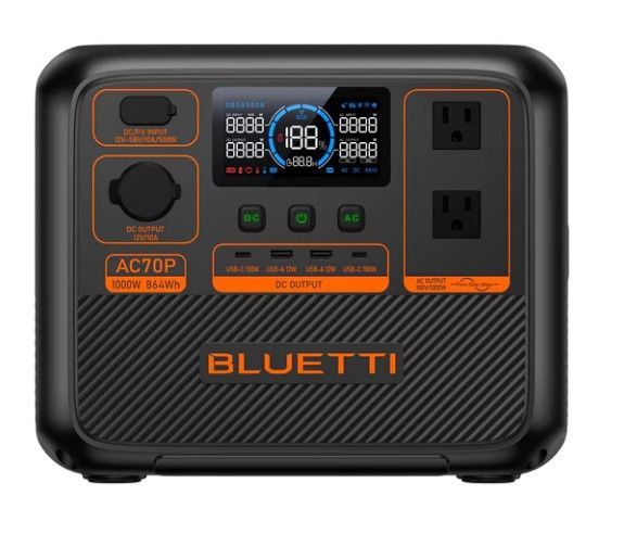 Bluetti - AC70P Premium Portable Powerstation, 1000W