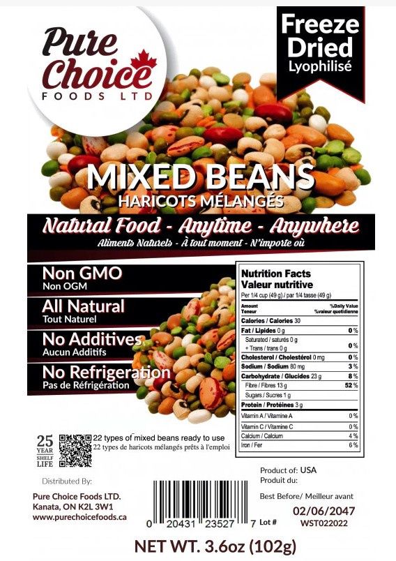 Pure Choice - Mixed Beans, Size: 102g