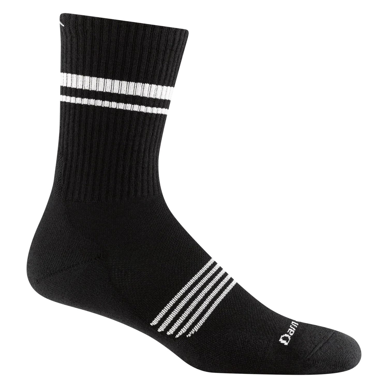 Darn Tough - Men's Run - Micro Crew, Lightweight, w/Cushion - Element - 1118, Colour: Black, Size: Large