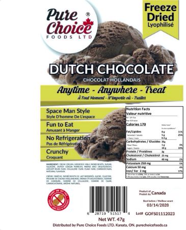 Pure Choice -  Ice Cream, Flavour: Dutch Chocolate
