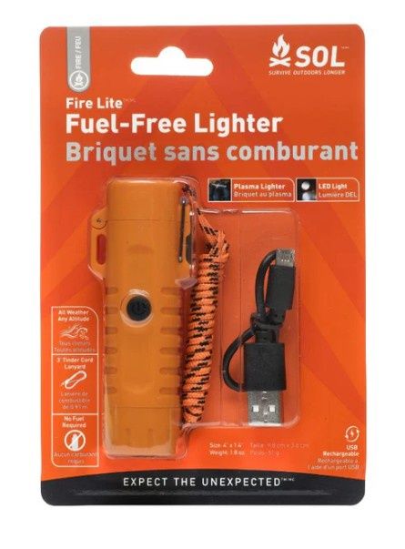 SOL - Fire Lite Fuel Free Lighter, USB Rechargeable