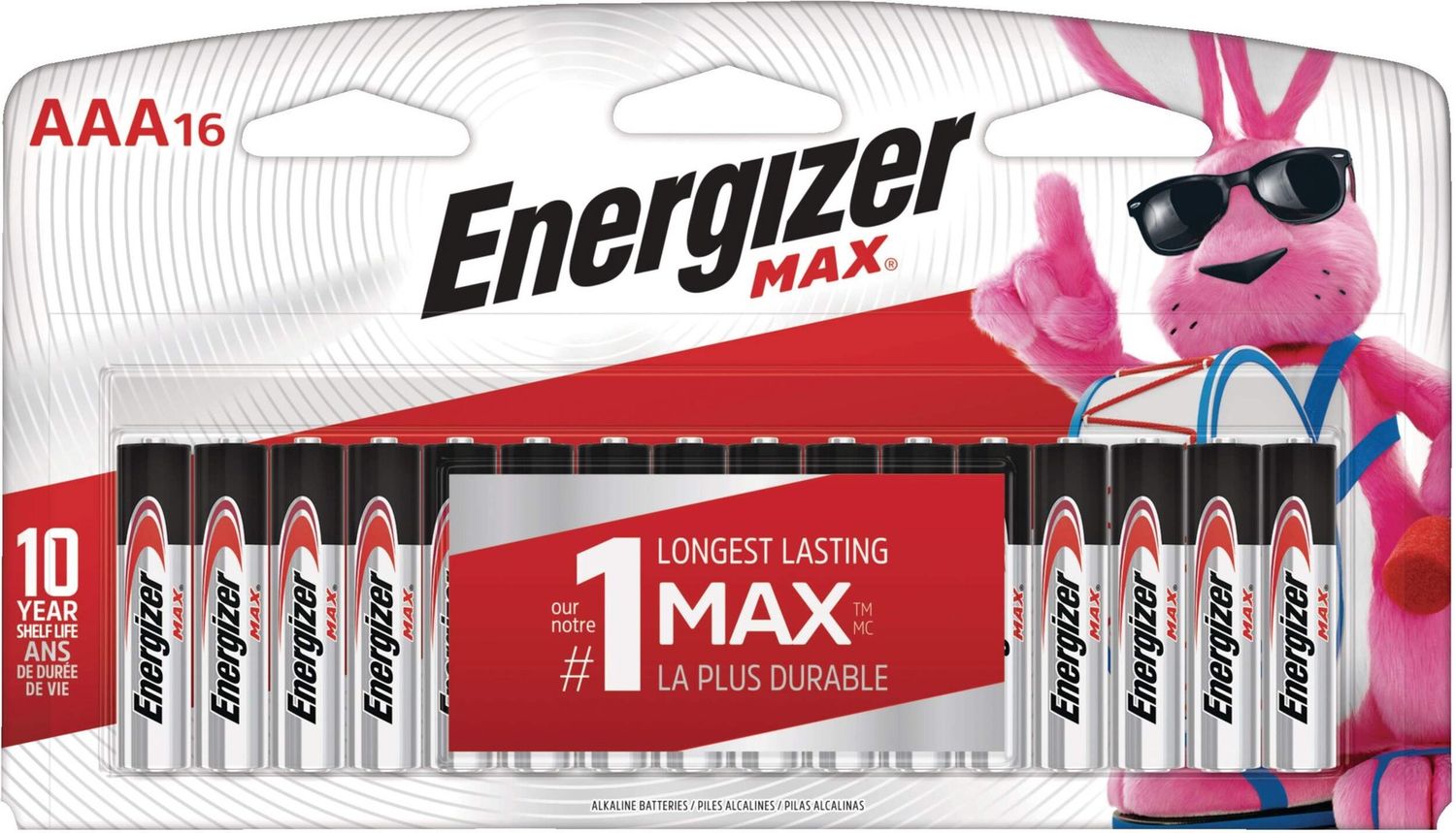 Energizer - Max AAA, Quantity: 16 Pack