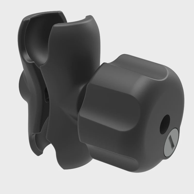 RAM - Double Socket Arm w/Brass Key Lock Knob