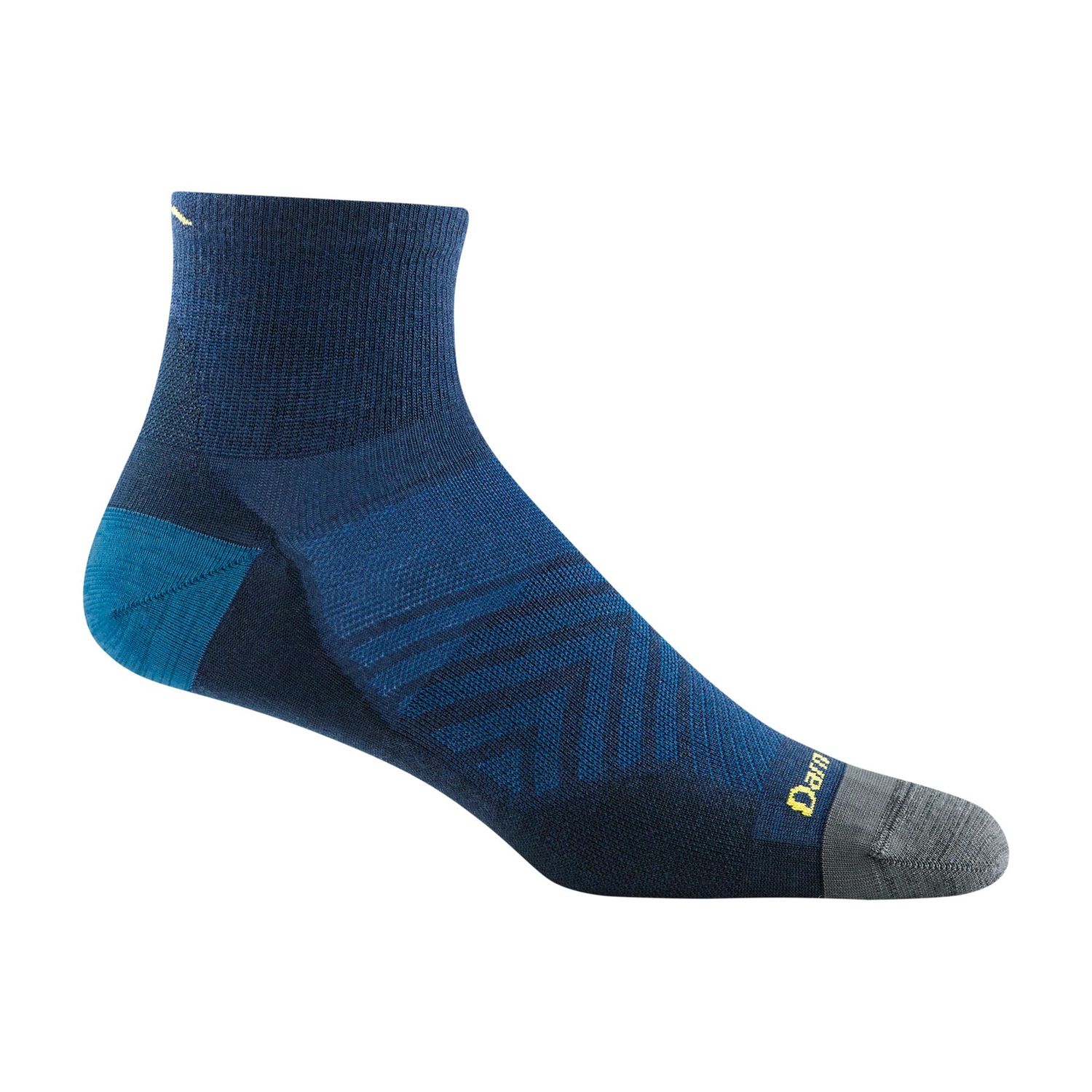 Darn Tough - Men's Run - 1/4 Height, Ultra-Lightweight, No Cushion - 1034, Colour: Eclipse, Size: Large