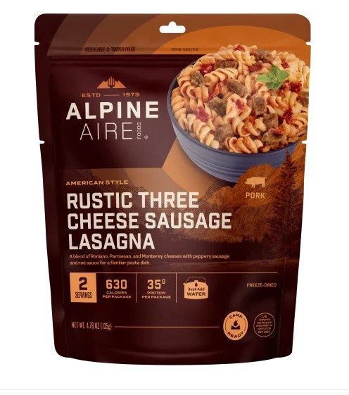 Alpineaire - Rustic Three Cheese Sausage Lasagna, Packaging: Current