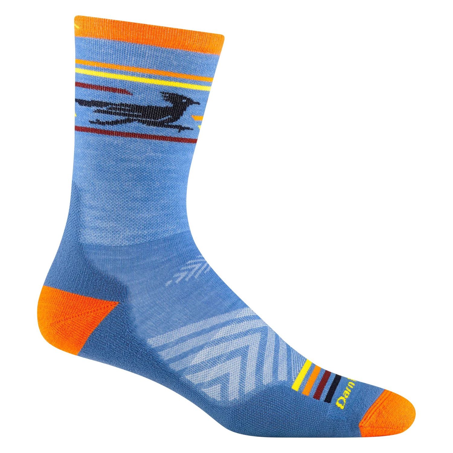 Darn Tough - Men's Run - Micro Crew, Ultra-Lightweight w/Cushion - Frontrunner - 1062, Colour: Surf, Size: Large