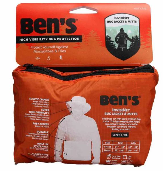 Ben's - InvisiNet - Bug Jacket &amp; Mitts, Size: L/XL