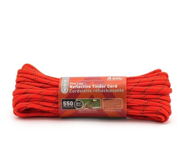 SOL - Fire Lite 550 Reflective Tinder Cord, Size: 50ft