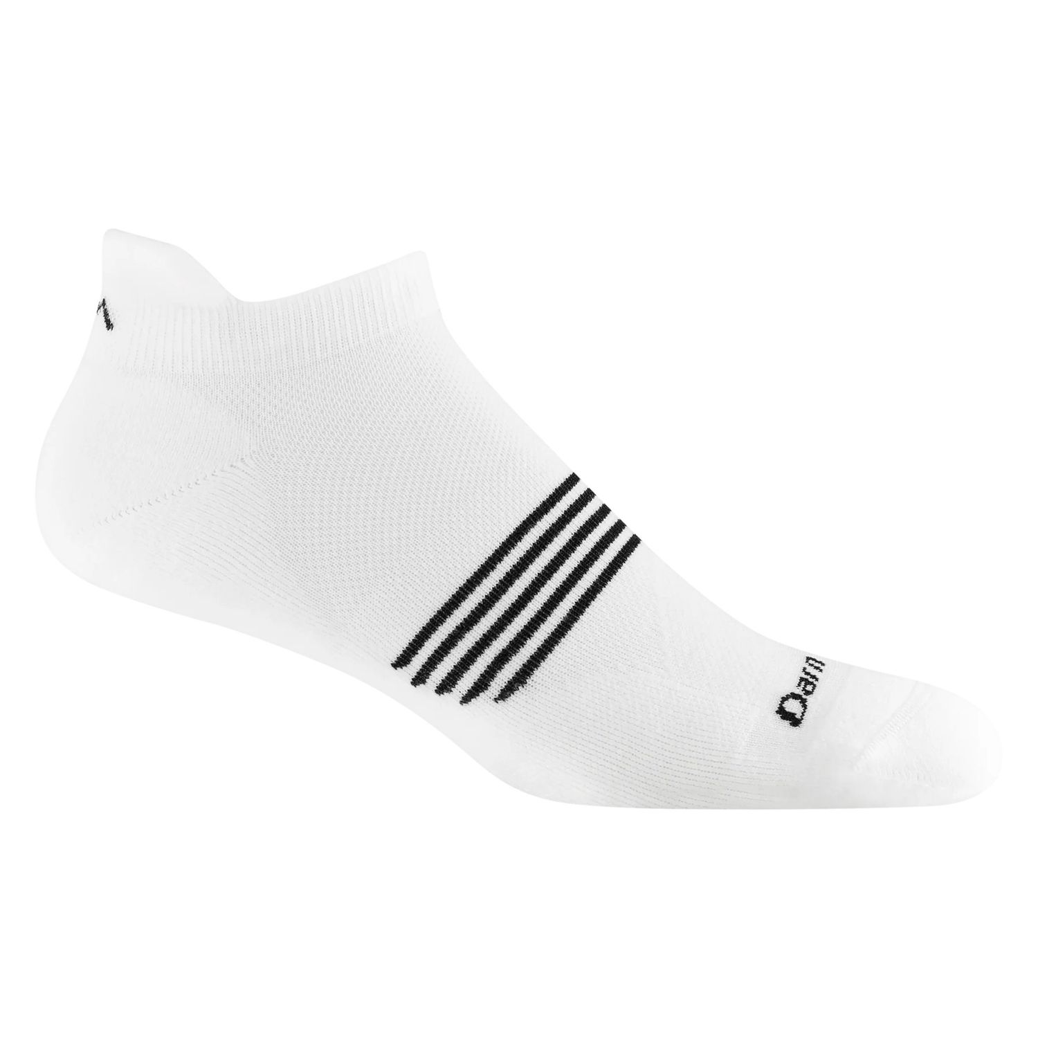 Darn Tough - Men's Run - Element, No Show Tab, Lightweight w/Cushion - 1116, Colour: White, Size: Large