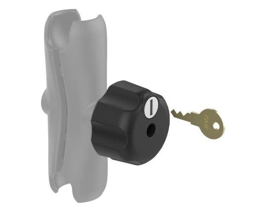RAM - Key Lock Knob w/ Steel Insert for C Size Socket Arm