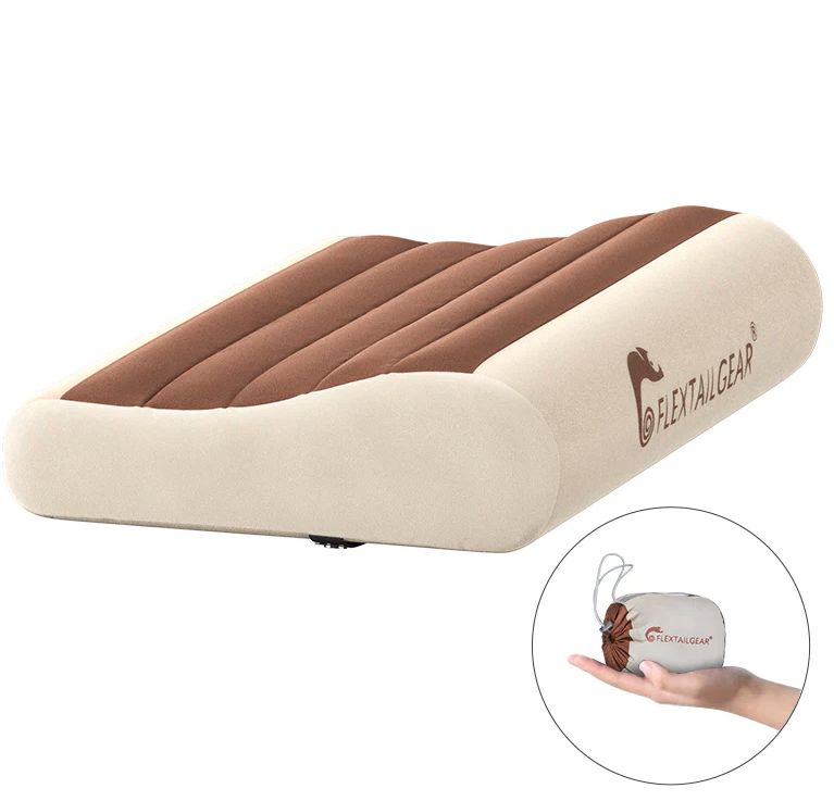 Flextail - Zero Pillow - Standard, Colour: Brown, Size: Standard