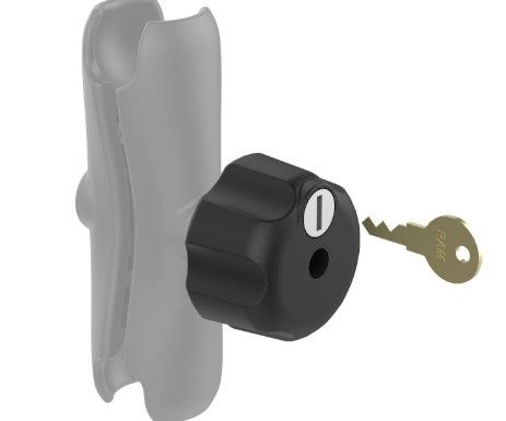 RAM - Key Lock Knob w/ Brass Insert, C Size Socket Arm
