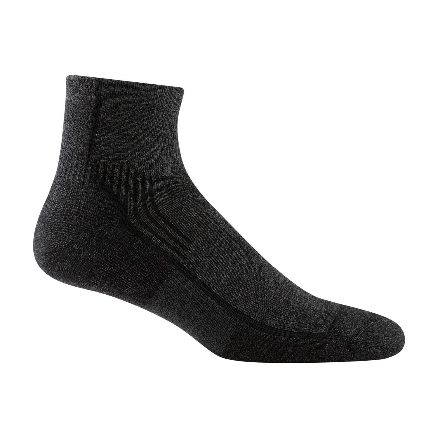 Darn Tough - Men's Hike/Trek - 1/4, Midweight, w/Cushion - Hiker - 1959, Colour: Black, Size: Large