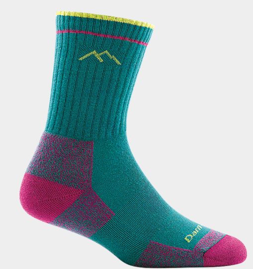 Darn Tough - Women's Hike/Trek - Coolmax - Micro Crew, Midweight, w/Cushion - 1929, Colour: Teal *disc*, Size: Large